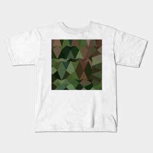 Castleton Green Abstract Low Polygon Background Kids T-Shirt